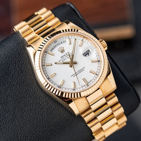 rolex day date white face|rolex day date diamond bezel.